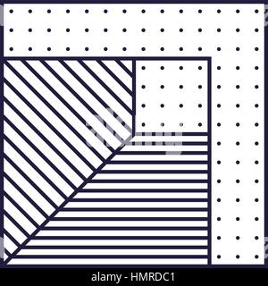 Festive Background in Neo Memphis Style Monochrome Decorative Wallpaper with Simple Editable Bold Block violet and white Color positive digital print Stock Vector