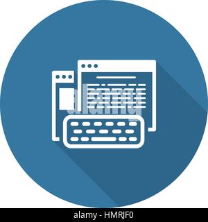 Copywriting Icon. Flat Design. Stock Vector