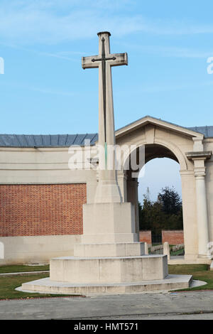 Cross of Sacrifice Faubourg-d'Amiens Cemetery Arras France Stock Photo