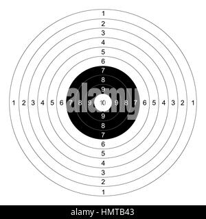 gun shooting paper targets vector with white background Stock Vector