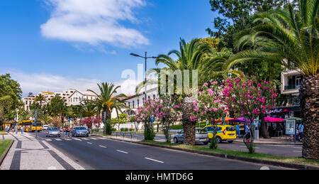 Funchal is the largest city, the municipal seat and the capital of Portugal's Autonomous Region of Madeira. Stock Photo