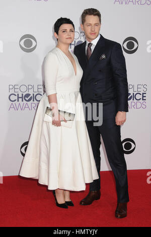 January 7, 2015 - Los Angeles, CA, United States - 7 January 2015 - Los Angeles, California - Ginnifer Goodwin, Josh Dallas. People's Choice Awards 2015 - Arrivals held at the Nokia Theatre LA Live. Photo Credit: Byron Purvis/AdMedia (Credit Image: © Byron Purvis/AdMedia via ZUMA Wire) Stock Photo