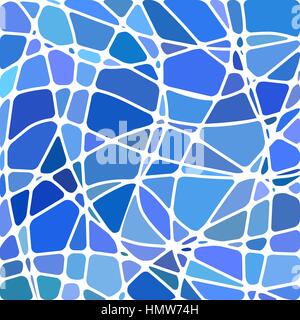 abstract vector stained-glass mosaic background - bright blue Stock Vector