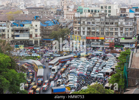 Rushhour at Crawford Market or Mahatma Jyotiba Phule Market, Mumbai, Maharashtra, India Stock Photo