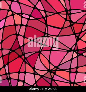 abstract vector stained-glass mosaic background - red and purple Stock Vector