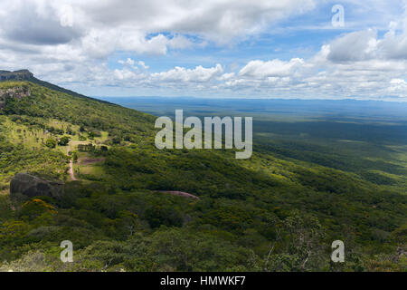boundless expanse. view from mountains. Chiquitania. Bolivia Stock Photo