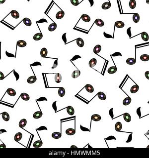 Musical Notes Seamless Pattern Stock Vector
