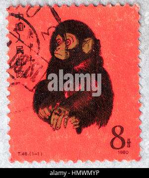 CHINA CIRCA 1980 A stamps printed in China shows High Monk Jian