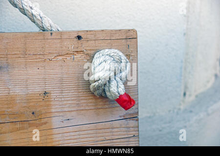 knot on a rope Stock Photo