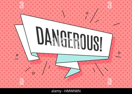 Ribbon banner with text Oh my God, pop art style Stock Vector