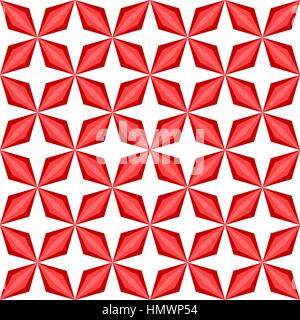 Simple diamond petal pattern in a square matrix layout - seamless editable repeating vector background wallpaper Stock Vector