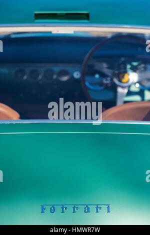 1962 Ferrari 250 GT sports car rear and interior abstract Stock Photo