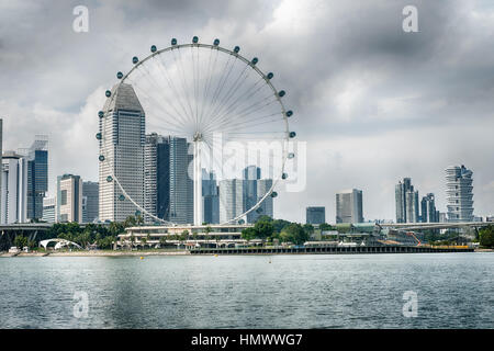 Singapore Flyer the giant ferris wheel in Singapore Stock Photo