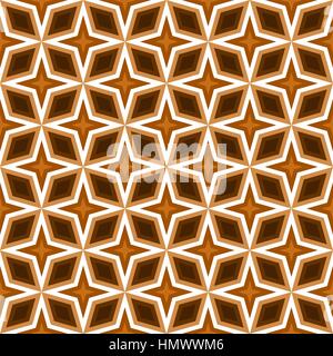 Simple diamond petal and star pattern in a square matrix layout - seamless editable repeating vector background wallpaper Stock Vector