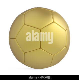 golden soccer ball isolated on white background Stock Photo - Alamy