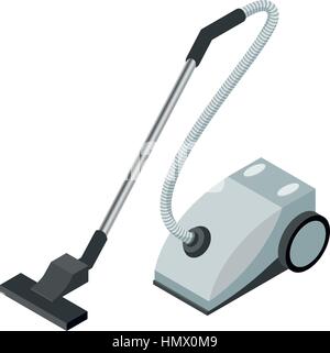 Vector image of the Isometric icon of a vacuum cleaner Stock Vector