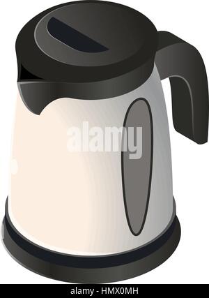 Vector image of the Isometric icon of an electric kettle Stock Vector