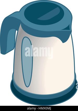 Vector image of the Isometric icon of an electric kettle Stock Vector