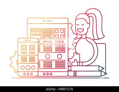 Web Page Optimization - flat design website banner Stock Vector