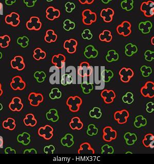 Pepper slices pattern Stock Vector