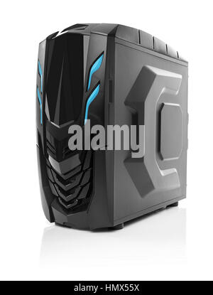 Black computer system unit. Stock Photo