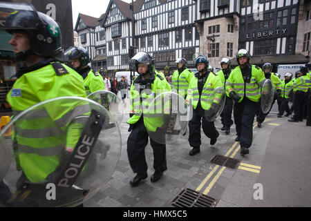 Metropolitan Police Territorial Support Group Police Medic standing by ...