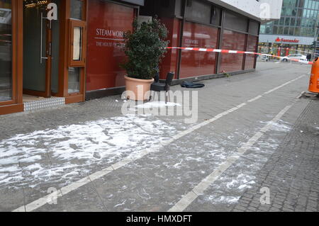 Berlin, Germany. 6th Feb, 2017. Three men die after fire breaks out at sauna club in Berlin, Germany Credit: Markku Rainer Peltonen/Alamy Live News Stock Photo