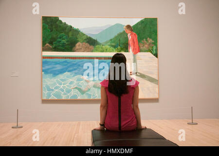 London UK. 6th February 2017. Photocall of David Hockney retrospective representing 60 years of the famous art works by the British Artist at Tate Britain Credit: amer ghazzal/Alamy Live News Stock Photo