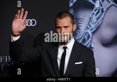 Hamburg, Germany. 7th Feb, 2017. Leading actor Jamie Dornan arrives for the European premiere of the film 'Fifty Shades Darker' at the CinemaxX Dammtor in Hamburg, Germany, 7 February 2017. The movie will premire on the 9 February. Photo: Daniel Reinhardt/dpa/Alamy Live News Stock Photo