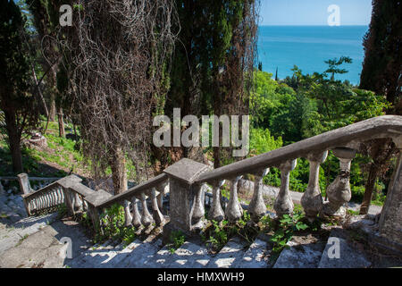 Architecture stone stair down to the sea Stock Photo