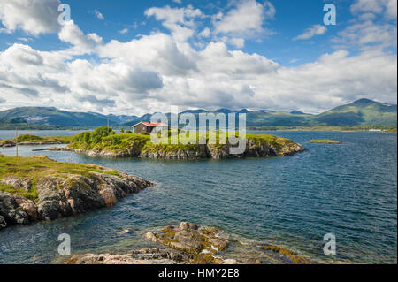 Landscapes of Atlantic Road, Norway Stock Photo