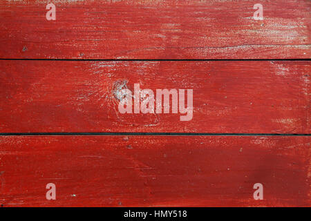 Red vintage grunge old painted wooden plank background texture with stains and brushed faded woodgrain Stock Photo