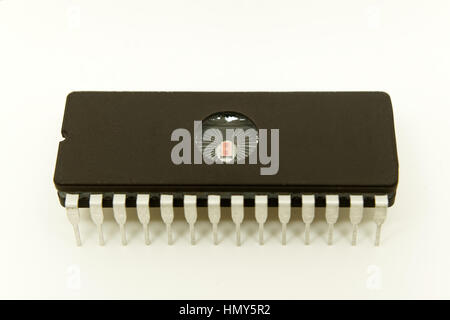 Integrated circuit on a white background Stock Photo