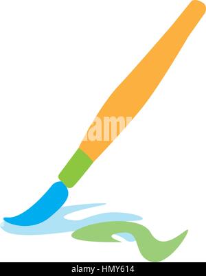 Isolated brush icon Stock Vector