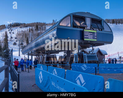 Gondola One, Vail Village, winter, Vail Ski Resort, Vail, Colorado ...