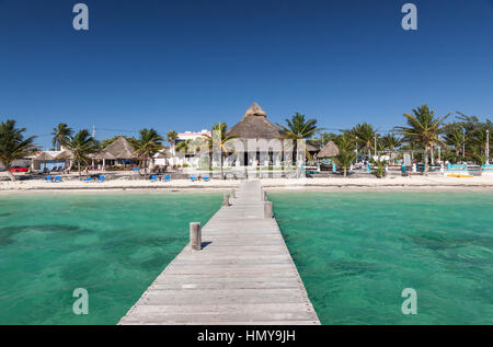 Puerto Morelos beach, Riviera Maya, Yucatan Peninsula, Quintana Roo, Mexico Stock Photo