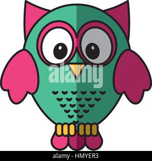owl bird isolated icon vector illustration design Stock Vector