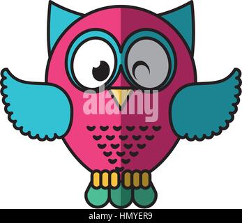 owl bird isolated icon vector illustration design Stock Vector