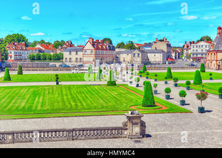 FONTAINEBLEAU, FRANCE - JULY 09, 2016 : Suburban Residence of the France Kings - beautiful Chateau Fontainebleau and surrounding his park. Stock Photo