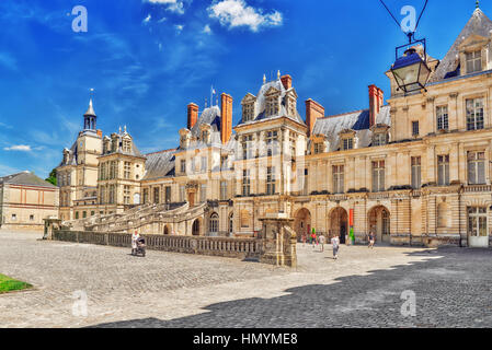 FONTAINEBLEAU, FRANCE - JULY 09, 2016 : Suburban Residence of the France Kings - beautiful Chateau Fontainebleau. Stock Photo