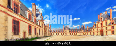 FONTAINEBLEAU, FRANCE - JULY 09, 2016 :Suburban Residence of the France Kings - beautiful Chateau Fontainebleau Stock Photo
