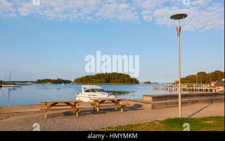 Guest harbour on Uto an island in the Stockholm archipelago, Sweden, Scandinavia Stock Photo