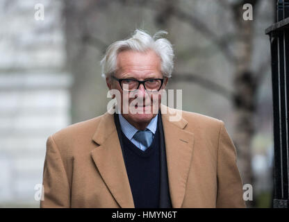 Michael Heseltine,Lord Hesleltine, arrives at Downing street Stock Photo