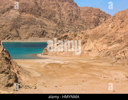 Artistic Beautiful view of the Fjord Bay in Taba, South Sinai, Egypt Stock Photo