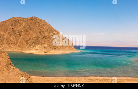 Artistic Beautiful view of the Fjord Bay in Taba, South Sinai, Egypt Stock Photo