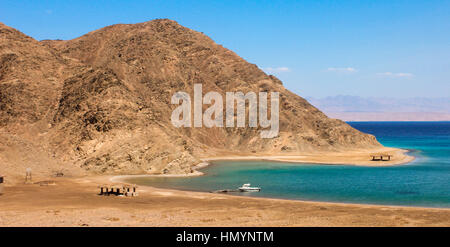 Artistic Beautiful view of the Fjord Bay in Taba, South Sinai, Egypt Stock Photo