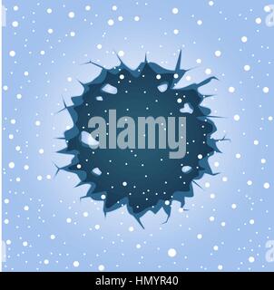 ice crack round Stock Vector