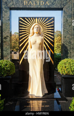 Tomb of Dalida, Montmartre Cemetery, Paris, France Stock Photo