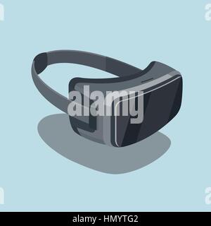 Virtual reality glasses flat icon. Stock Vector
