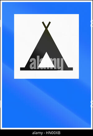 Road sign used in Switzerland - Parking place Stock Photo - Alamy